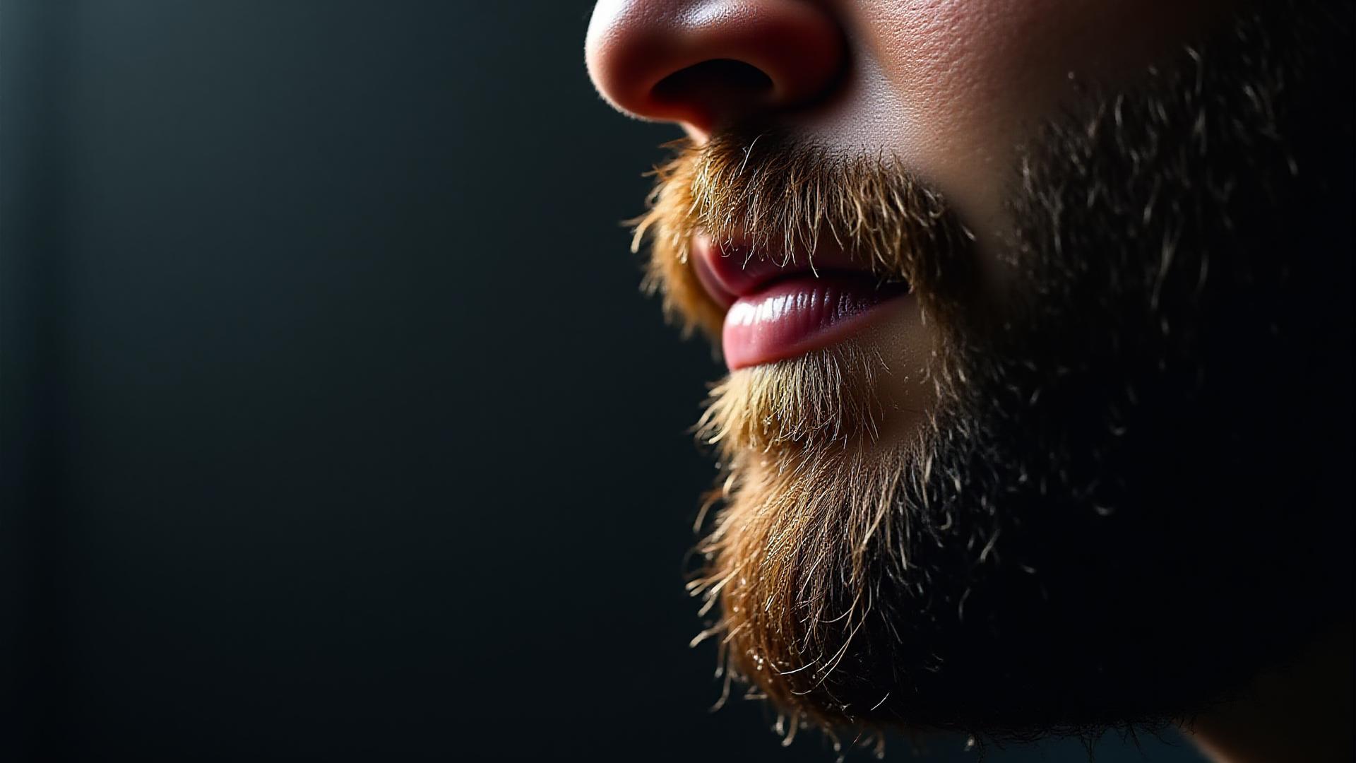 Gros plan sur une barbe parfaitement sculptée au rasoir traditionnel